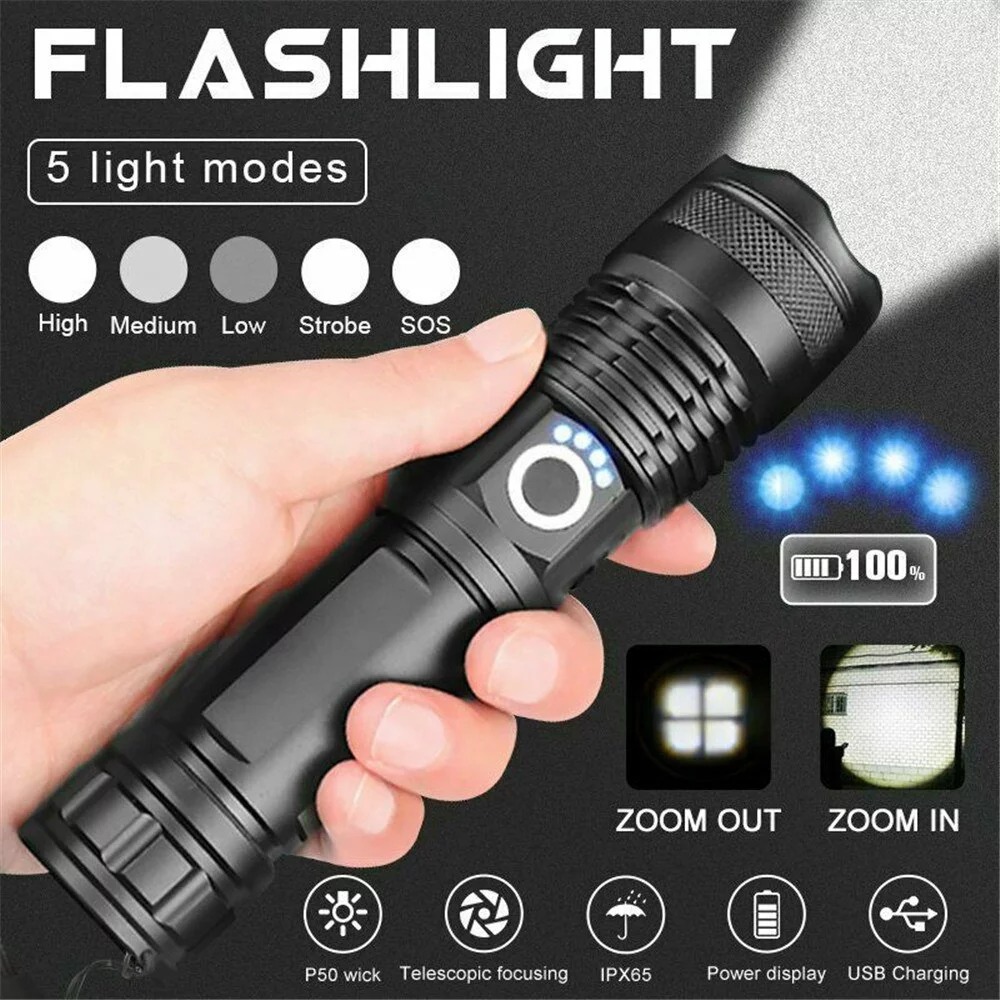 Powerful Rechargeable Torch