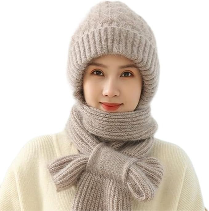 Ear Protection Windproof Cap Scarf (Ash )