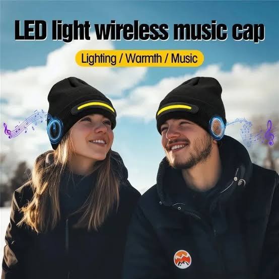 LED Light Wireless Music Cap
