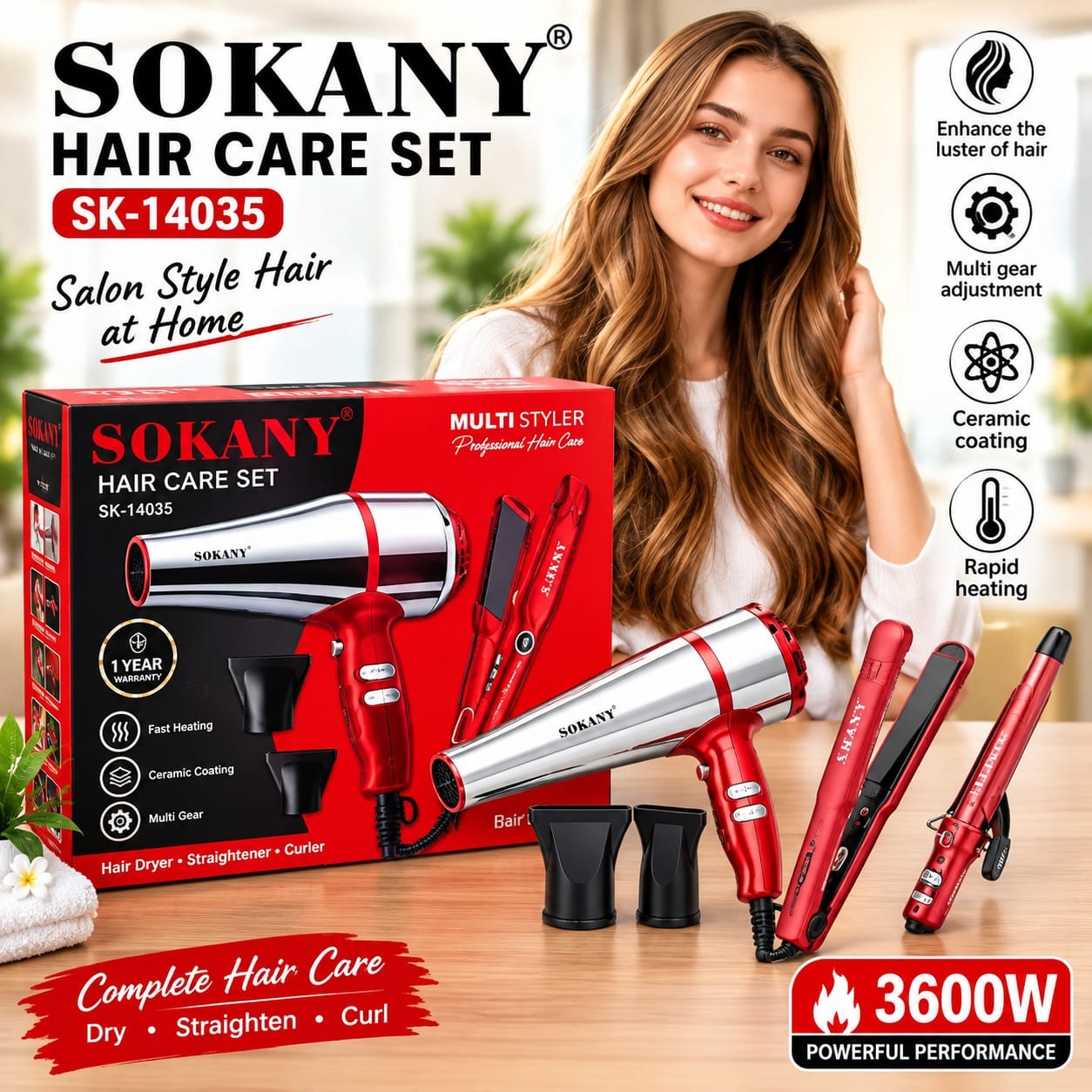 SOKANY Professional Hair Care Set (SK-14035 )