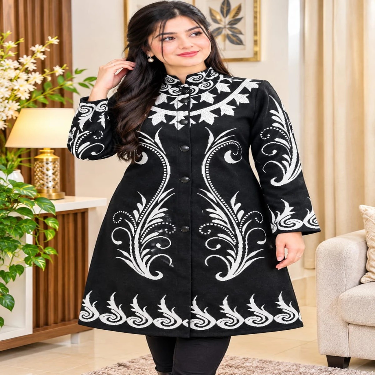 কাশ্মীরি পামপাড়া কোট  (কালো-303)