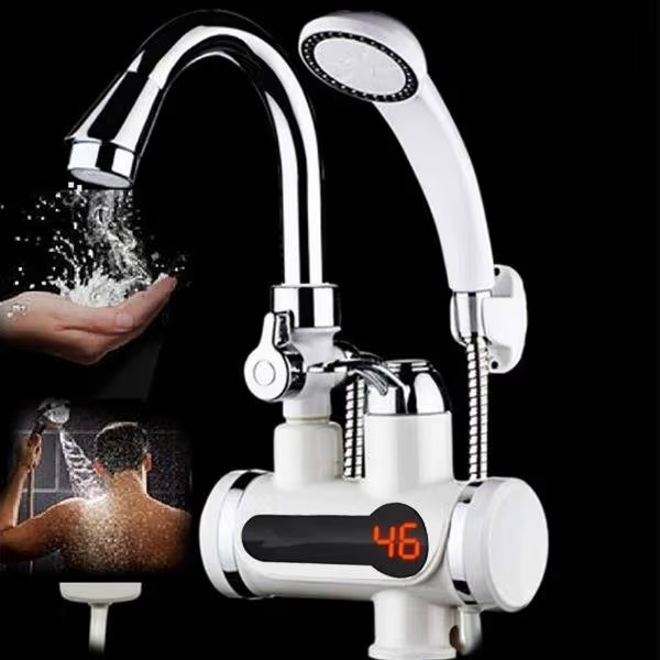 Hot Water Tap With Hand Shower for Sink ( হ্যান্ড শাওয়ার সহ বেসিন ফিটিংস )